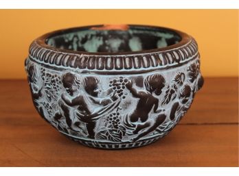 Vintage Claire Burke Pottery Cherub Planter Bowl