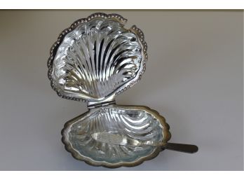 Antique Silver Plated Oyster Dish