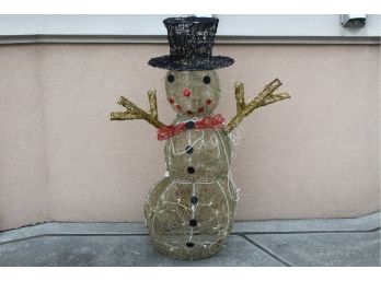 Light Up Snowman Outdoor Christmas Decoration (Tested Working) 50H X 20W