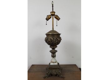 Eagle Footed Brass Pull Chain Lamp (Needs Repair)