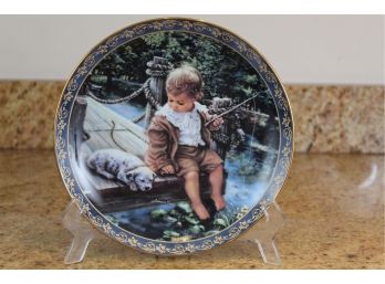 'Gone Fishing' Collector Plate By Sandra Kuck