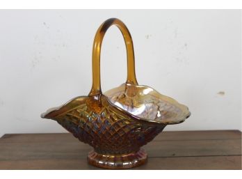 Amber Glass Basket