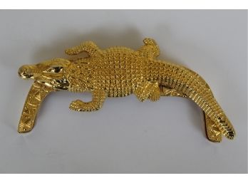 Gold Colored Alligator Purse Clasp