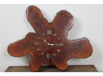 Vintage Cypress Tree Stump Wall Clock
