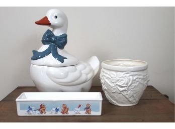 Duck Jar & Flower Pot