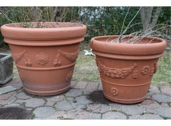 Two Large Outdoor Patio Planters