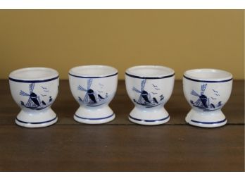 Vintage Dutch Egg Cups (One Is Chipped, View Photos)