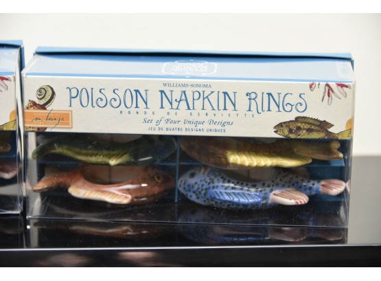 12 William Sonoma 'Poisson'' Napkin Rings