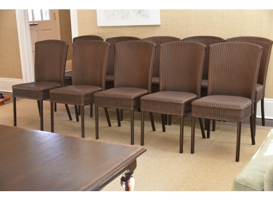 10 Loom USA Woven Dining Chairs  Retail $4500
