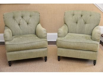 Amazing Pair Of Kravit Furniture Club Chairs 34 X 40 X 36
