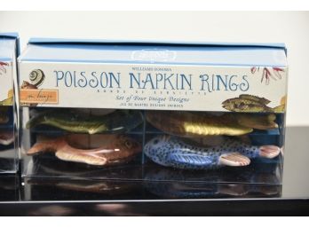 12 William Sonoma 'Poisson'' Napkin Rings