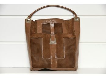 Anya Hindmarch Leather & Corduroy Shoulder Bag