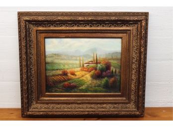 Original Oil Painting Signed Vincente 1 Of 2 - 26 X 22, 15.5 X 11.5