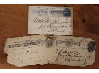 Vintage United States Postal Cards - One Stamped 1892