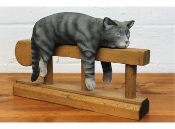 Sleeping Kitten Sculpture