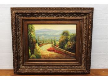 Original Oil Painting Signed Vincente 2 Of 2 - 26 X 22, 15.5 X 11.5
