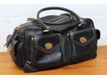 Black & Gold Coach Bag (Has Wear, View Photos)