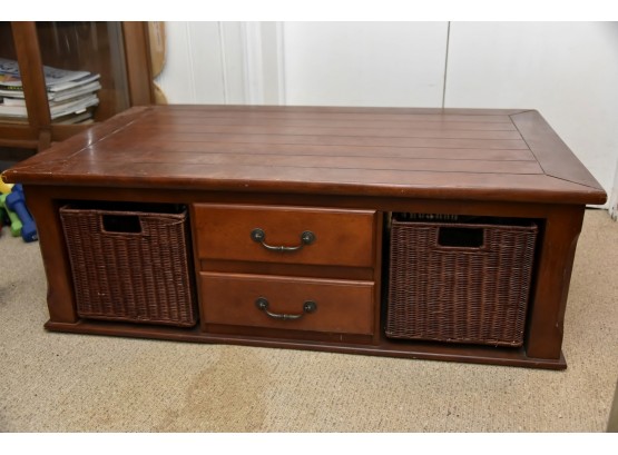 Coffee Table With Under Storage And Drawers 50 X 30 X 16