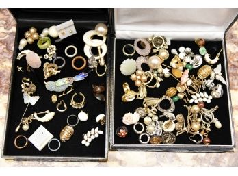 2 Boxes Of Assorted Costume Jewelry