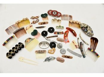Vintage Hair Clip Jewelry Lot 10