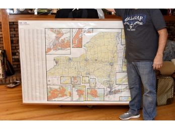 NY State Large Wall Map 64 X 48