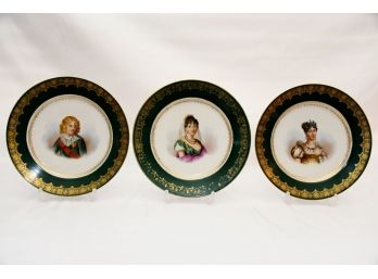 Trio Of Victorian Display Plates