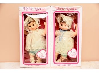 Pair Of Vintage Baby Agatha Dolls