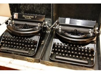 Pair Of Antique Remmington Typewriters