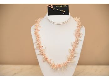 Coral Necklace And Pin Jewelry Lot 8