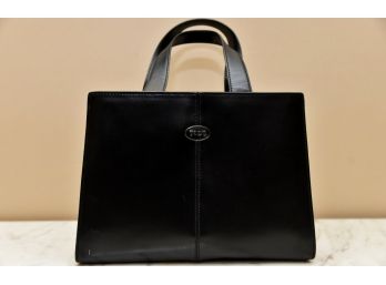 Authenticated Todds Black Leather Handbag