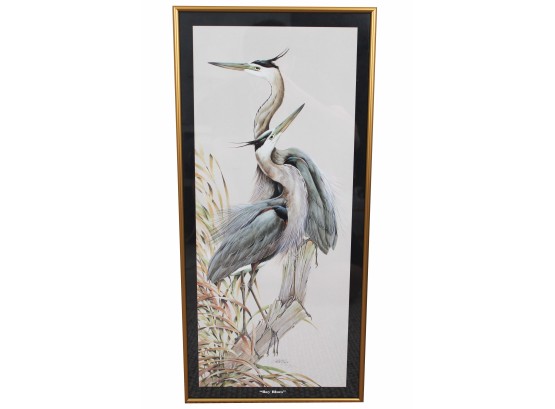 'Bay Blues' By Art LaMay Framed & Numbered Print 26 X 12