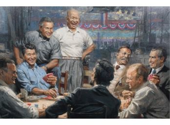 'Grand Ol' Gang' Republican Presidents By Andy Thomas Signed & Numbered Canvas Print 50.5'L X 38.5'W