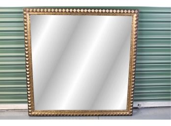 Large Beveled Square Mirror With Gold Leaf Painted Frame (Paid $850) 40'L X 40'H
