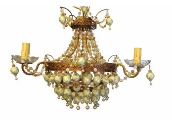 Silk Ball Chandelier Designed By Rachel Kapner Of Creative Wall Coverings & Interiors  (Paid $1,988)