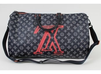 Louis Vuitton Keepall Bandouliere Monogram Upside Down Ink 50 Navy Bag With Dust Bag & Box (Originally $4,995)