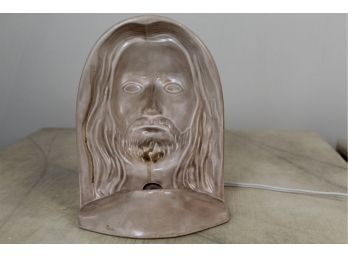 Vintage Ceramic Jesus Face Night Light Lamp