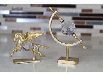 Miniature Brass & Crystal Figurines