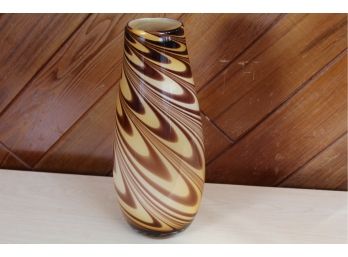 Orange & Brown Swirl Vase
