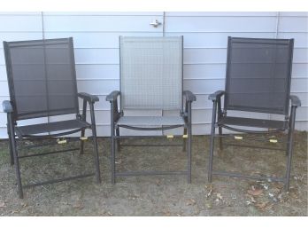 Three Outdoor Folding Chairs