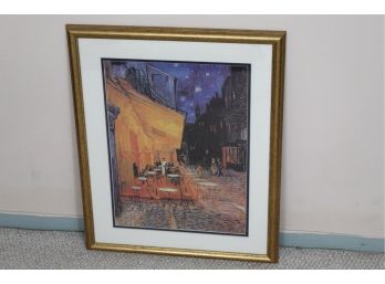 Van Gogh 'Café Terrace At Night' Framed Print 21'L X 17'W