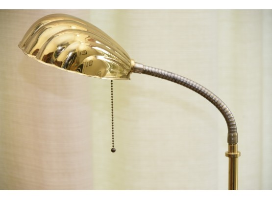 Mid Century Italian Floor Lamp With Scallop Form