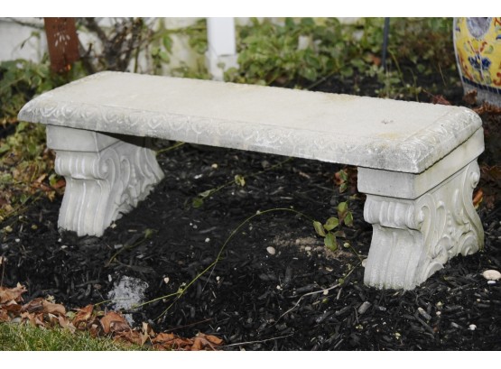 Outdoor Cement Garden Bench