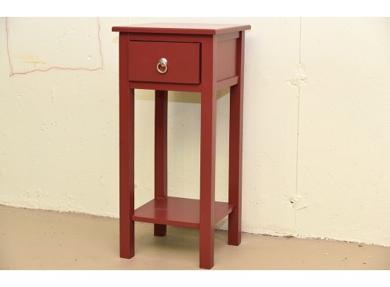 Red Painted Side Table 13 X13 X 28.5