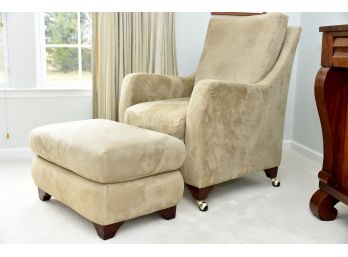 Comfy Microsuede Chair And Ottoman