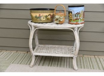Outdoor Table With Vintage Accessories