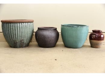 4 Outdoor Ceramic Planters