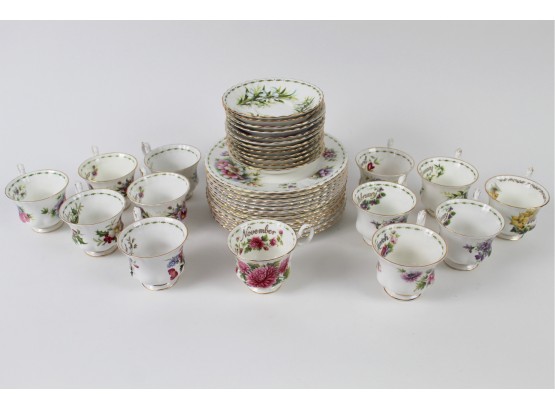 Royal Albert Flower Of The Month China Set (Incomplete)