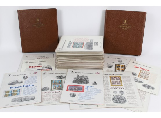 Large Collection Of Vintage 'American Commemoratives' Stamps With Binders Lot 2 (Read)