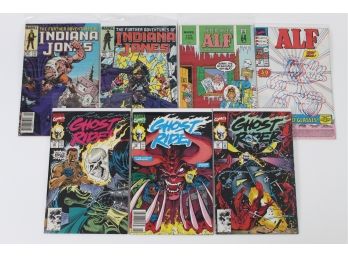 Ghost Rider, Indiana Jones, Alf Comic Book Lot