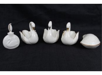 Lenox Swans 4', Perfume Bottle & Shell Trinket Box